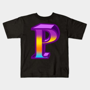 Top 10 best personalised gifts 2022  - Letter P ,personalised,personalized with pattern useful for initials, societies and names Kids T-Shirt